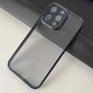 For iPhone 14 Pro Platinum Series Ultra-thin Transparent Phone Case(Black)
