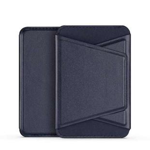 DUX DUCIS Universal Magnetic PU Leathe Card Bag With Holder(Blue)