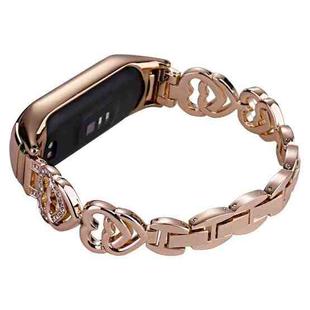 For Xiaomi Mi Band 7 Universal Diamond Metal Watch Band(Rose Gold)