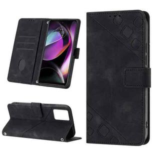 For Motorola Moto G 5G 2023 Skin-feel Embossed Leather Phone Case(Black)
