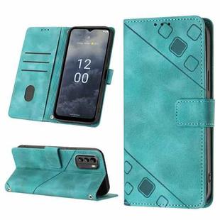 For Nokia G60 Skin-feel Embossed Leather Phone Case(Green)