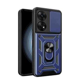 For OPPO Reno8 T 4G Sliding Camera Cover Design Phone Case(Blue)