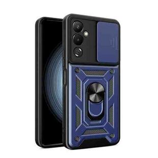 For Tecno Pova 4 Sliding Camera Cover Design Phone Case(Blue)