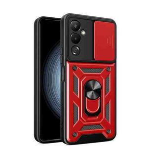 For Tecno Pova 4 Sliding Camera Cover Design Phone Case(Red)