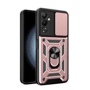 For Tecno Pova 4 Sliding Camera Cover Design Phone Case(Rose Gold)