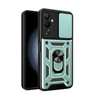 For Tecno Pova 4 Sliding Camera Cover Design Phone Case(Dark Green)