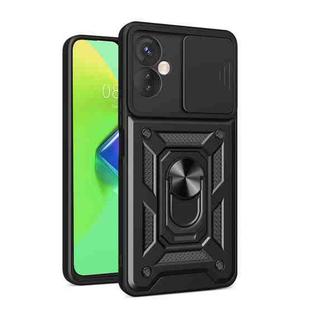 For Tecno Spark 9 Pro Sliding Camera Cover Design Phone Case(Black)