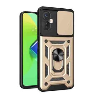 For Tecno Spark 9 Pro Sliding Camera Cover Design Phone Case(Gold)
