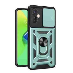 For Tecno Spark 9 Pro Sliding Camera Cover Design Phone Case(Dark Green)