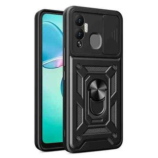 For Infinix Hot 12 Play Sliding Camera Cover Design Phone Case(Black)