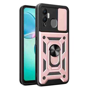 For Infinix Hot 12 Play Sliding Camera Cover Design Phone Case(Rose Gold)