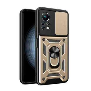 For Infinix Note 11 4G Sliding Camera Cover Design Phone Case(Gold)