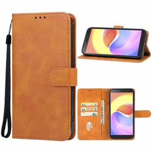 For ZTE Blade A32 Leather Phone Case(Brown)