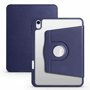 For iPad 10th Gen 10.9 2022 Acrylic 360 Degree Rotation Holder Tablet Leather Case(Dark Blue)