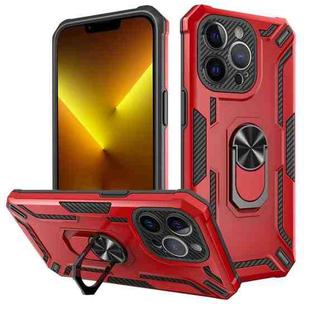For iPhone 13 Pro Warship Armor 2 in 1 Shockproof Phone Case(Red)