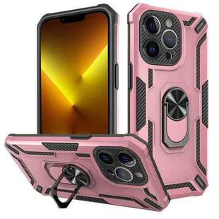 For iPhone 13 Pro Warship Armor 2 in 1 Shockproof Phone Case(Rose Gold)