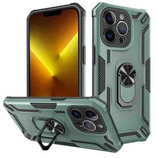 For iPhone 13 Pro Warship Armor 2 in 1 Shockproof Phone Case(Dark Green)