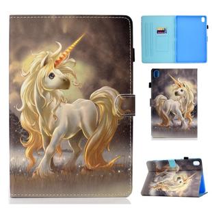 For Huawei MediaPad M6 8.4 Painted Horizontal Flat Leather Case with Sleep Function & Card Slot & Buckle Anti-skid Strip & Bracket & Wallet(Unicorn)