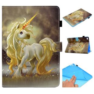 For iPad Air / Air 2 / iPad 9.7 / 2017 / 2018 Painted Horizontal Flat Leather Case with Sleep Function & Card Slot & Buckle Anti-skid Strip & Bracket & Wallet(Unicorn)