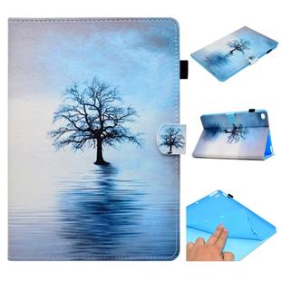 For iPad Air / Air 2 / iPad 9.7 / 2017 / 2018 Painted Horizontal Flat Leather Case with Sleep Function & Card Slot & Buckle Anti-skid Strip & Bracket & Wallet(Tree in Water)