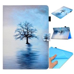 For iPad Pro 9.7 inch Painted Horizontal Flat Leather Case with Sleep Function & Card Slot & Buckle Anti-skid Strip & Bracket & Wallet(Tree in Water)