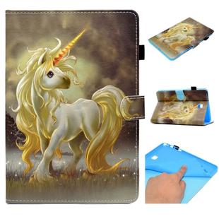 For Galaxy Tab A 8.0 (2015) T350 Painted Horizontal Flat Leather Case with Sleep Function & Card Slot & Buckle Anti-skid Strip & Bracket & Wallet(Unicorn)
