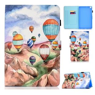 For Galaxy Tab A 8.0 (2019) T290 Painted Horizontal Flat Leather Case with Sleep Function & Card Slot & Buckle Anti-skid Strip & Bracket & Wallet(Balloon)