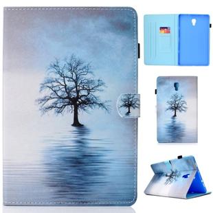 For Galaxy Tab A 10.5 T590 Painted Horizontal Flat Leather Case with Sleep Function & Card Slot & Buckle Anti-skid Strip & Bracket & Wallet(Tree in Water)
