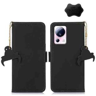 For Xiaomi 13 Lite / Civi 2 Genuine Leather Magnetic RFID Leather Phone Case(Black)