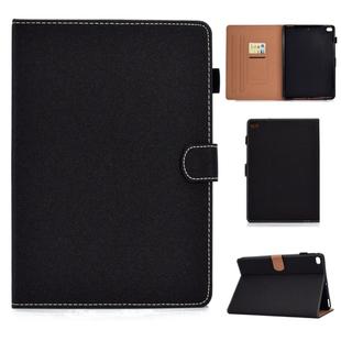 For iPad Air / iPad Air 2 / iPad 9.7 (2018 & 2017) Solid Color Tablet PC Universal Magnetic Horizontal Flip Leather Case with Card Slots & Holder(Black)