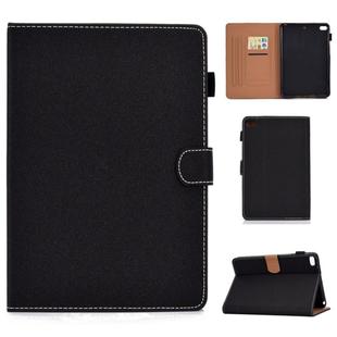 For iPad Mini 4 / Mini 3 / Mini 2 / Mini Solid Color Tablet PC Universal Magnetic Horizontal Flip Leather Case with Card Slots & Holder(Black)
