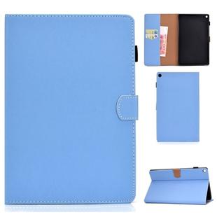 For Kindle Fire HD10 2015 / 2017 Solid Color Tablet PC Universal Magnetic Horizontal Flip Leather Case with Card Slots & Holder(Blue)