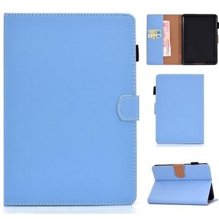 For Kindle Paperwhite 4 / 3 / 2 / 1 Solid Color Tablet PC Universal Magnetic Horizontal Flip Leather Case with Card Slots & Holder(Blue)
