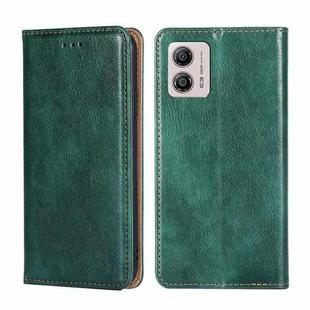For Motorola Moto G53 5G/G13 4G/G23 4G Gloss Oil Solid Color Magnetic Leather Phone Case(Green)