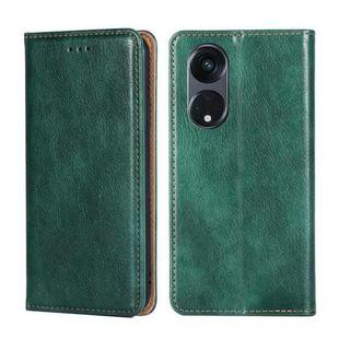 For OPPO Reno8 T 5G/A1 Pro 5G Gloss Oil Solid Color Magnetic Leather Phone Case(Green)