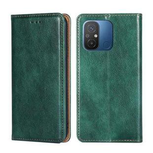For Xiaomi Redmi 12C 4G Gloss Oil Solid Color Magnetic Leather Phone Case(Green)