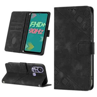 For Infinix Hot 11s Skin-feel Embossed Leather Phone Case(Black)
