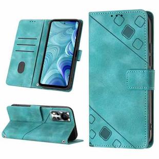 For Infinix Hot 11s NFC X6812B Skin-feel Embossed Leather Phone Case(Green)
