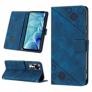 For Infinix Hot 11s NFC X6812B Skin-feel Embossed Leather Phone Case(Blue)