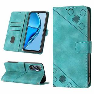 For Infinix Hot 20 4G X6826 Skin-feel Embossed Leather Phone Case(Green)