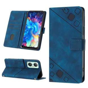For Infinix Hot 20 5G X666 Skin-feel Embossed Leather Phone Case(Blue)
