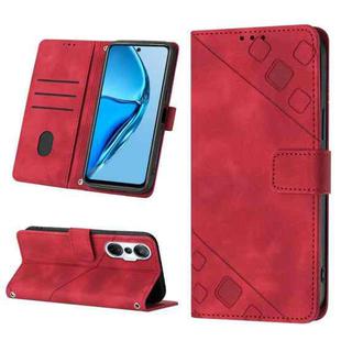 For Infinix Hot 20S / 20 Pro X6827 Skin-feel Embossed Leather Phone Case(Red)