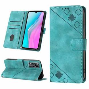 For Infinix Note 11 Skin-feel Embossed Leather Phone Case(Green)