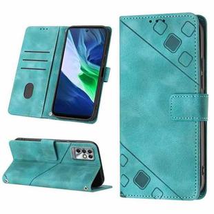 For Infinix Note 11i / Note 10 Skin-feel Embossed Leather Phone Case(Green)