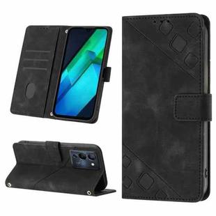 For Infinix Note 12 G96 Skin-feel Embossed Leather Phone Case(Black)