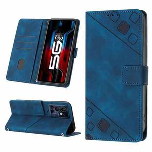 For Infinix Note 12 5G / Note 12 Pro 5G Skin-feel Embossed Leather Phone Case(Blue)