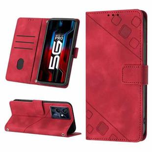 For Infinix Note 12 5G / Note 12 Pro 5G Skin-feel Embossed Leather Phone Case(Red)