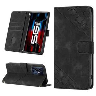 For Infinix Note 12 5G / Note 12 Pro 5G Skin-feel Embossed Leather Phone Case(Black)