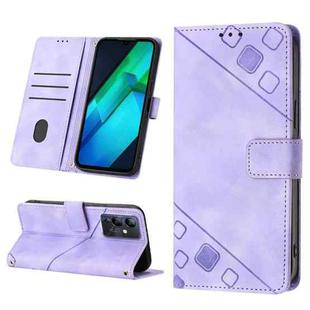 For Infinix Note 12i X6819 Skin-feel Embossed Leather Phone Case(Light Purple)