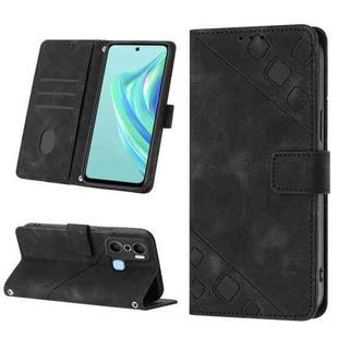 For Infinix Note 20i X665E Skin-feel Embossed Leather Phone Case(Black)